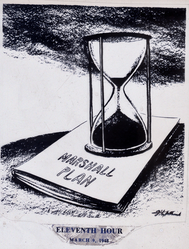 Eleventh Hour Marshall Plan cartoonMarshall Foundation Library