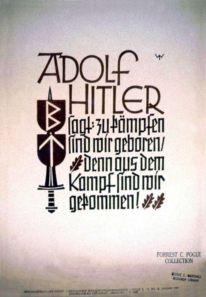 Adolf Hitler Sagt Zu Kampfen Sind Wir Geboren Denn Aus Dem Kampf