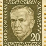 Prominent Americans Series stamp of General George C. Marshall.