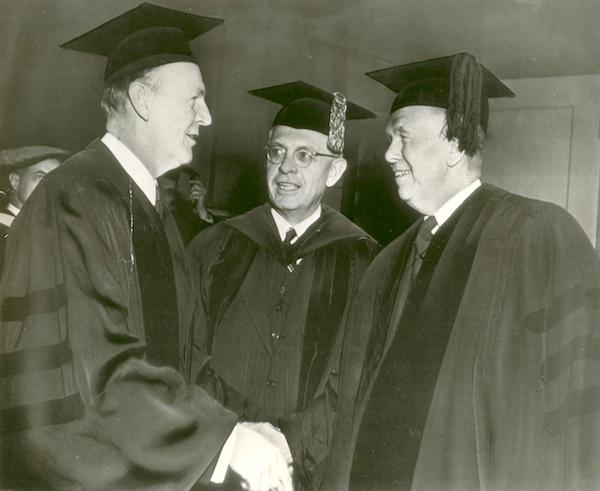 1075- Robert McLean, Dr. Harold Willis Dodds and Gen. George C. Marshall; Feb. 22, 1947