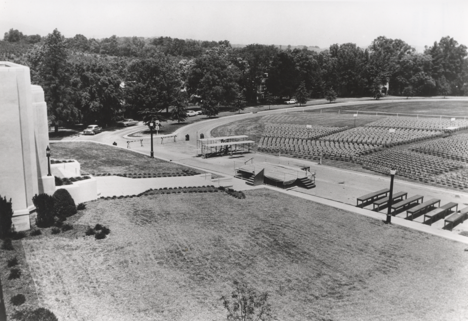 building with seating for crowds