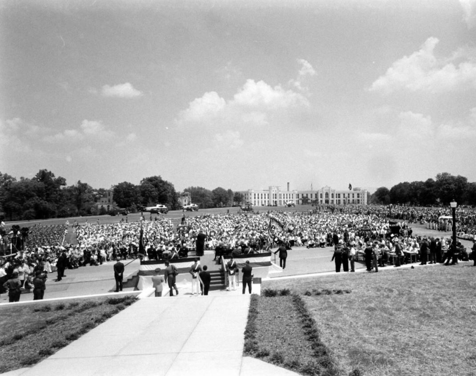 View of the Parade ground from the George C. Marshall Research Library.