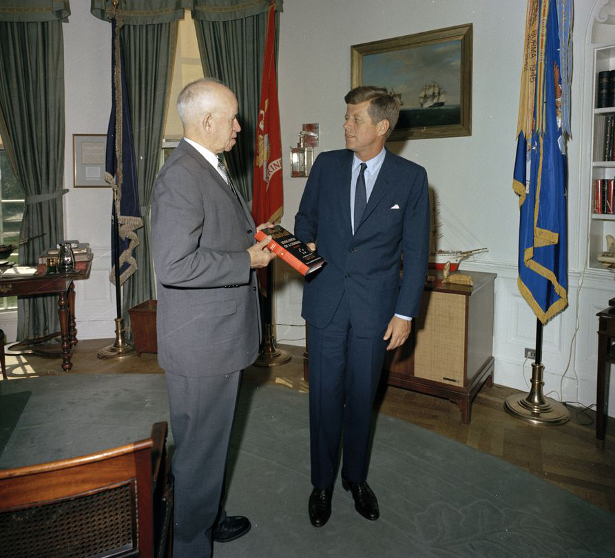 General Bradley and President Kennedy in Oval Office