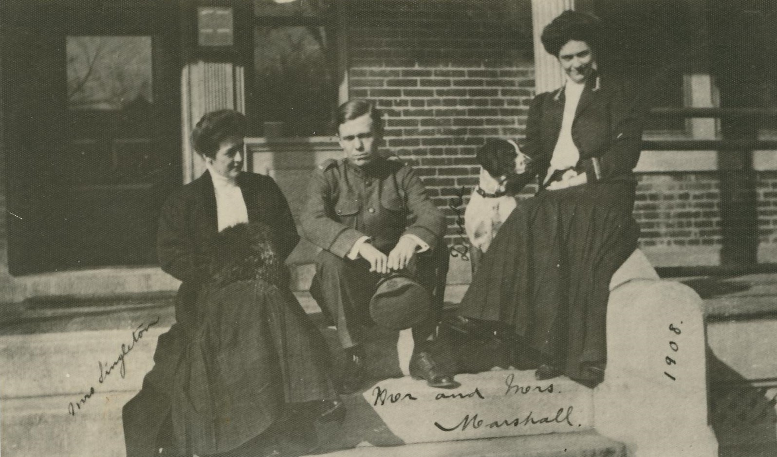 Lt. George and Lily Marshall, right, at Infantry Barracks