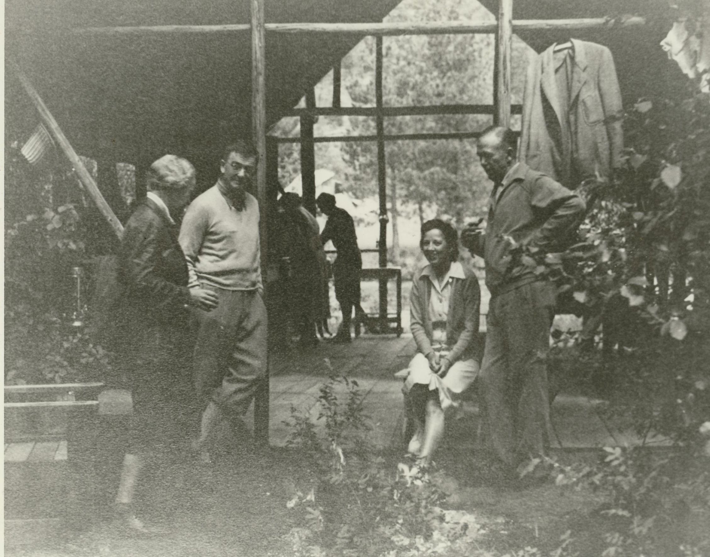 The Marshalls with friends at a lake camp in Oregon.