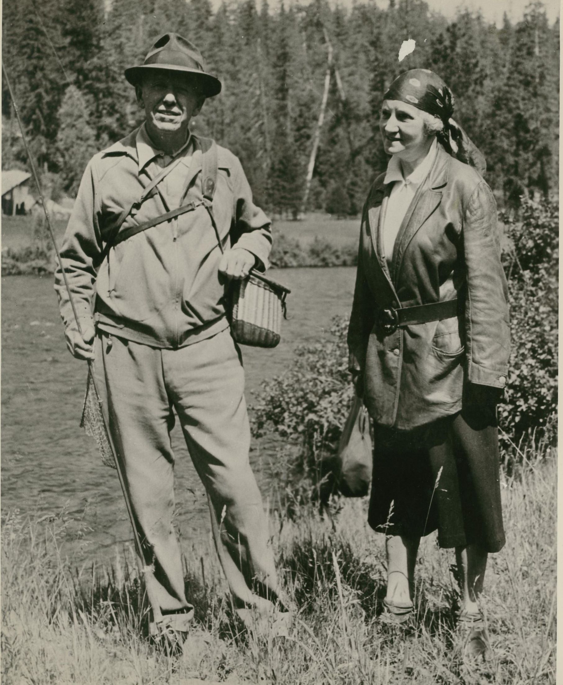 George and Katherine Marshall on a fishing trip in Vancouver, WA.