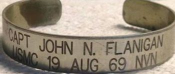 MIA/POW bracelet for Capt. John N. Flanigan