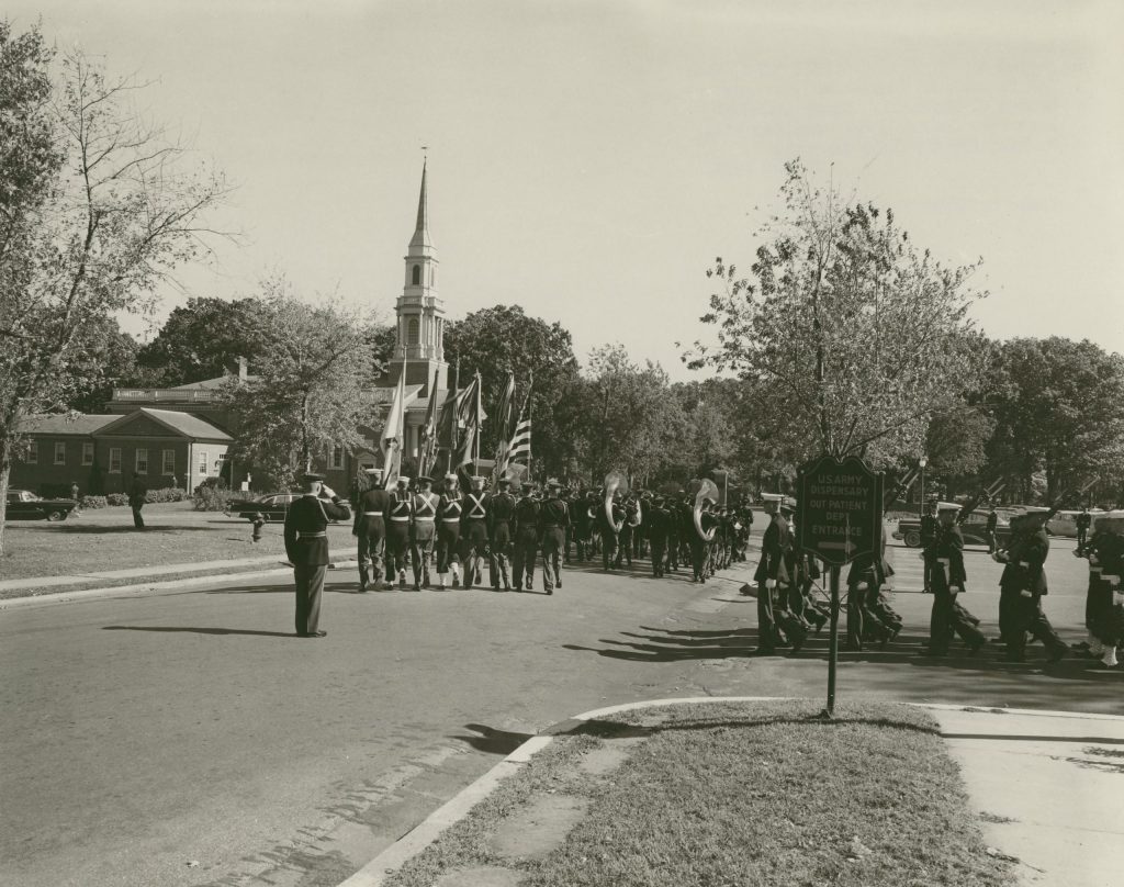 Honor Guard approaches the Fort Myer Chapel