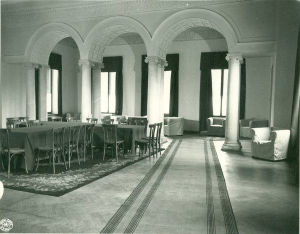Conference room set up at Livadia Palace.