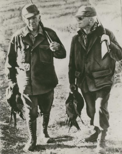 Gen. George Marshall and Gen. Henry "Hap" Arnold hunting pheasants.