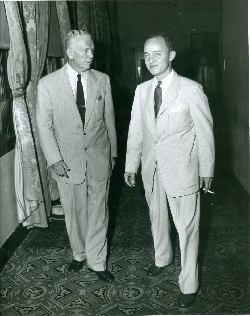 George Marshall and Frank McCarthy in California.