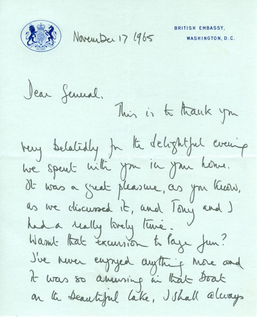 letter from Princess Margaret