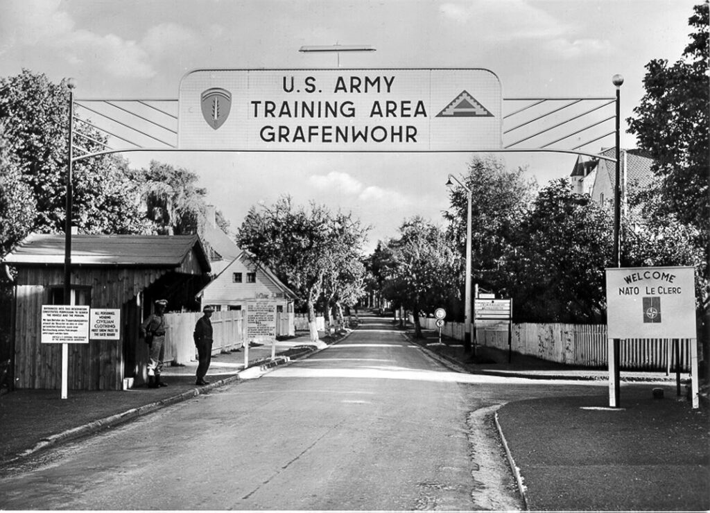 Historical photo of gate at Grafenwöhr Training Area